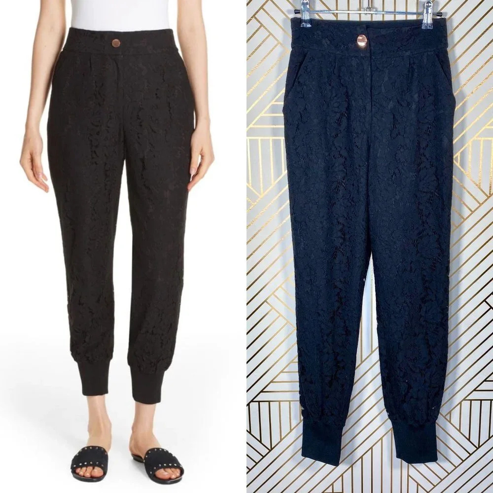 Ted Baker Cylar‎ Lace Detail Formal Joggers Black